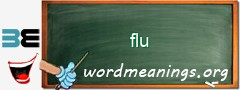 WordMeaning blackboard for flu